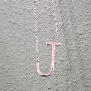 Elegant Silver Initial Necklace